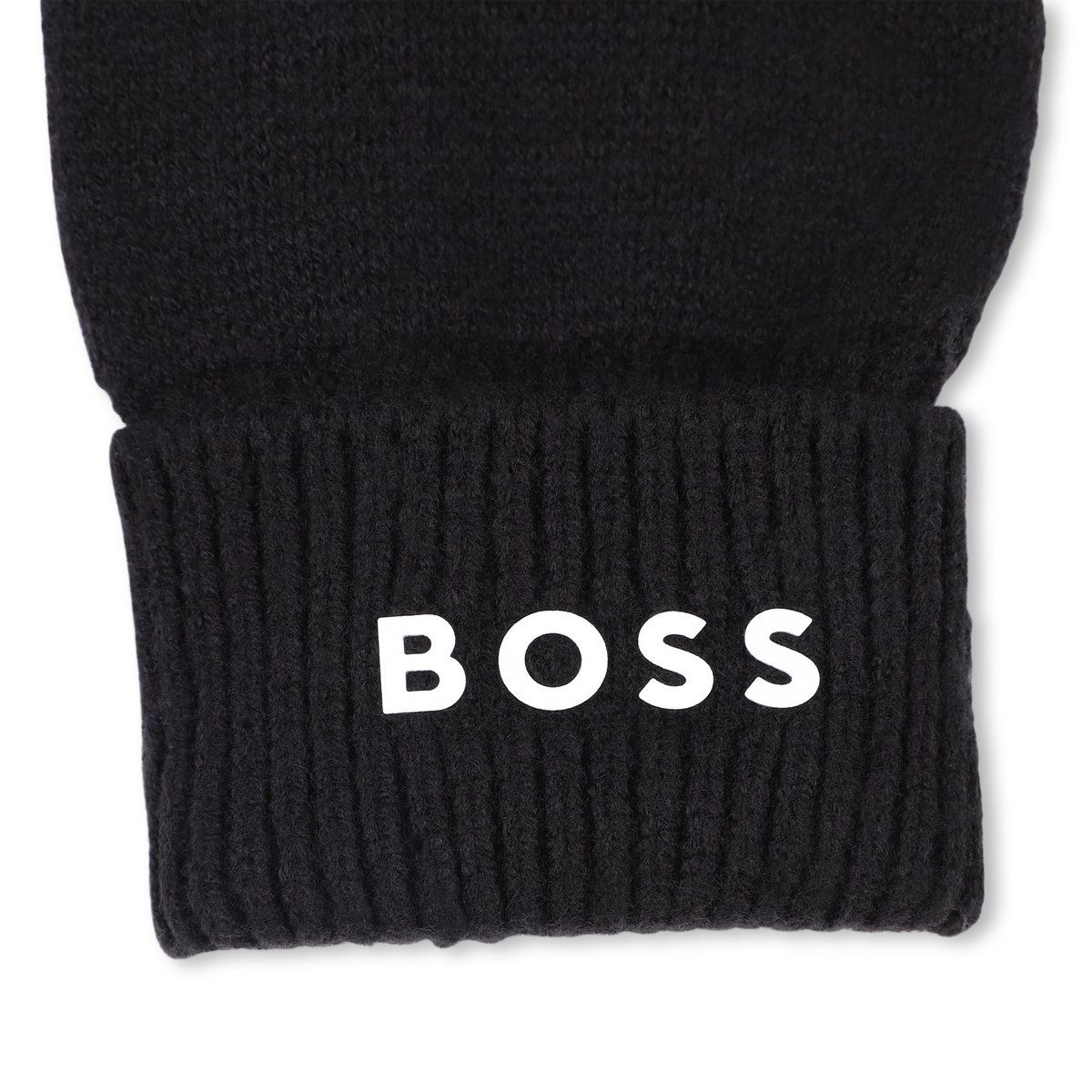 Gant en maille jersey black, BOSS KIDSWEAR