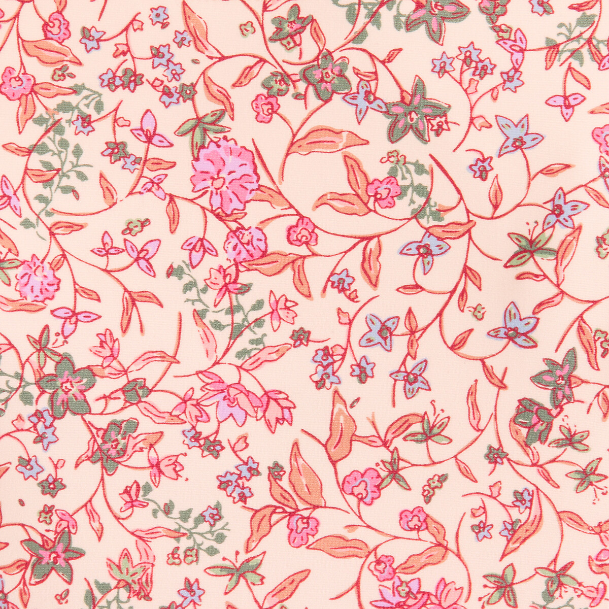 Badpak met bloemenprint bedrukt ecru, LA REDOUTE COLLECTIONS