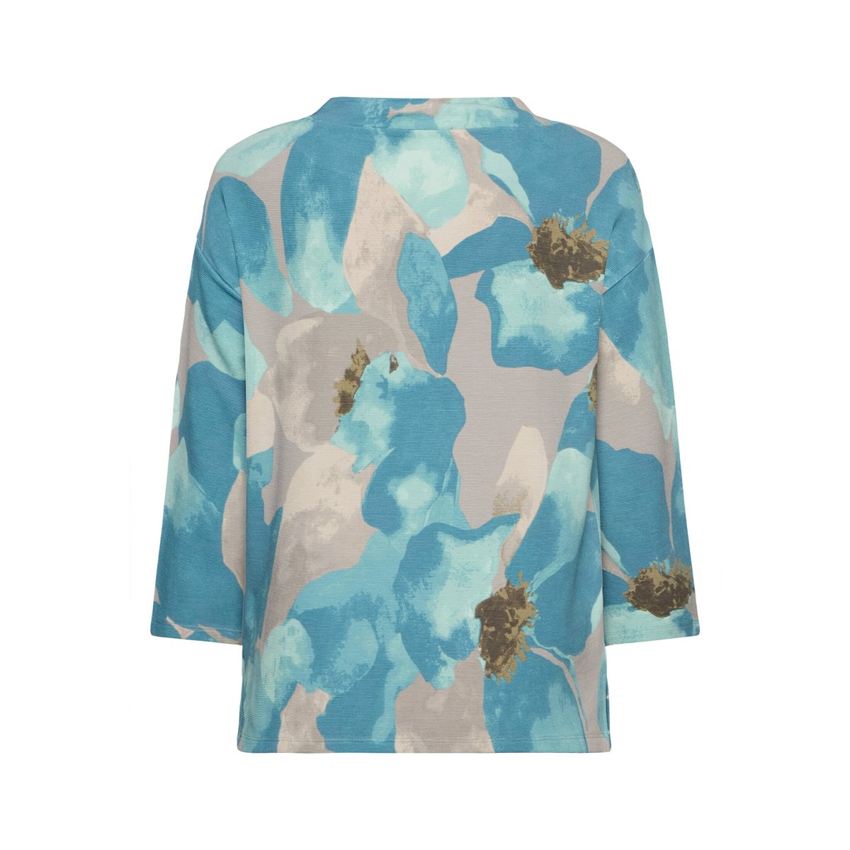 Sweat-shirt à col montant petrol/grey, BETTY BARCLAY