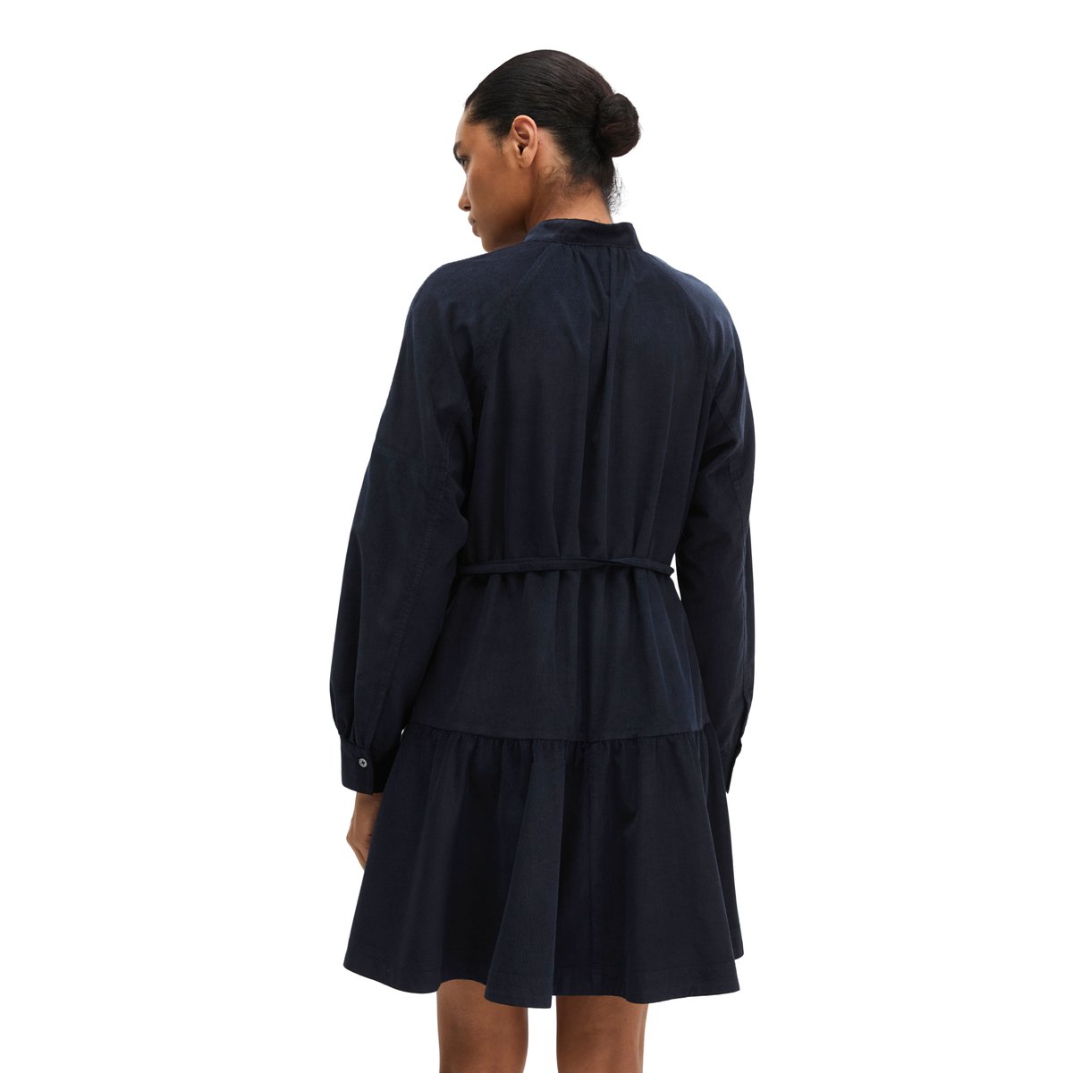 Robe dégradée flared en qualité velours côtelé bleu, MARC O'POLO