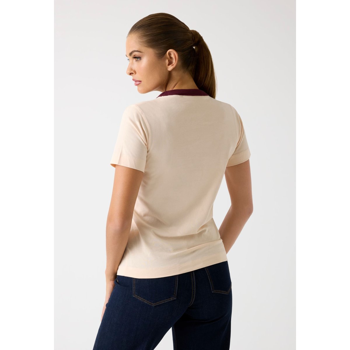T-Shirt Logo Strass beige, GUESS
