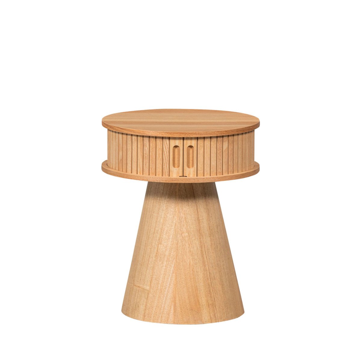 Table de chevet 2 portes coulissantes en bois- KARRI bois clair, WOOOD