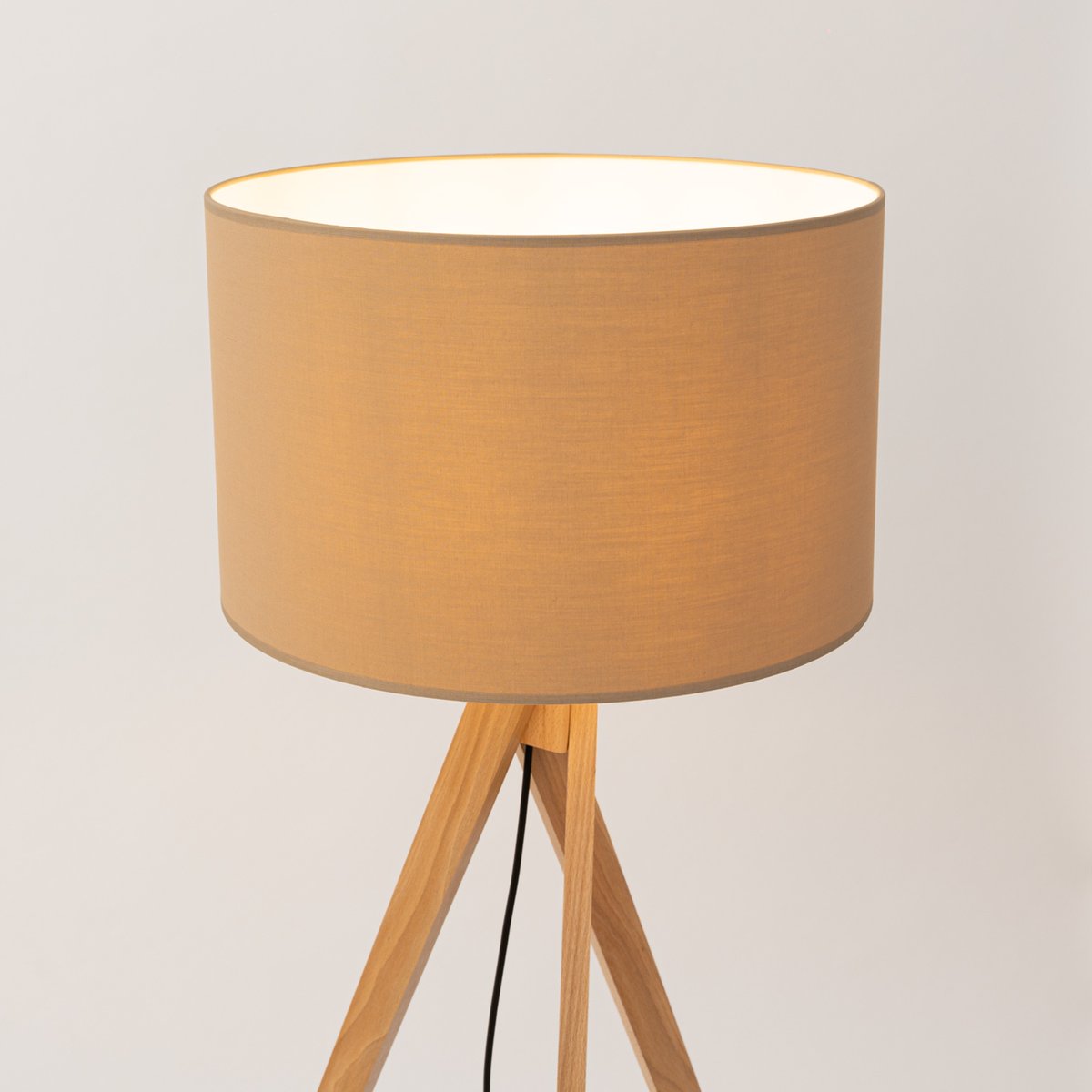 Lampadaire Tissu Taupe E27 1 Natt taupe, EDEN