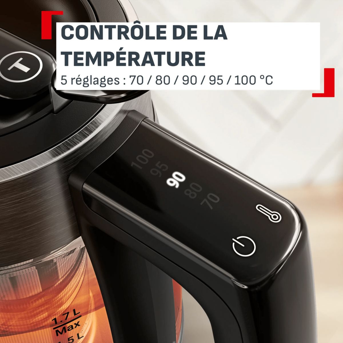 Bouilloire BJ760DE0 couleur unique, TEFAL