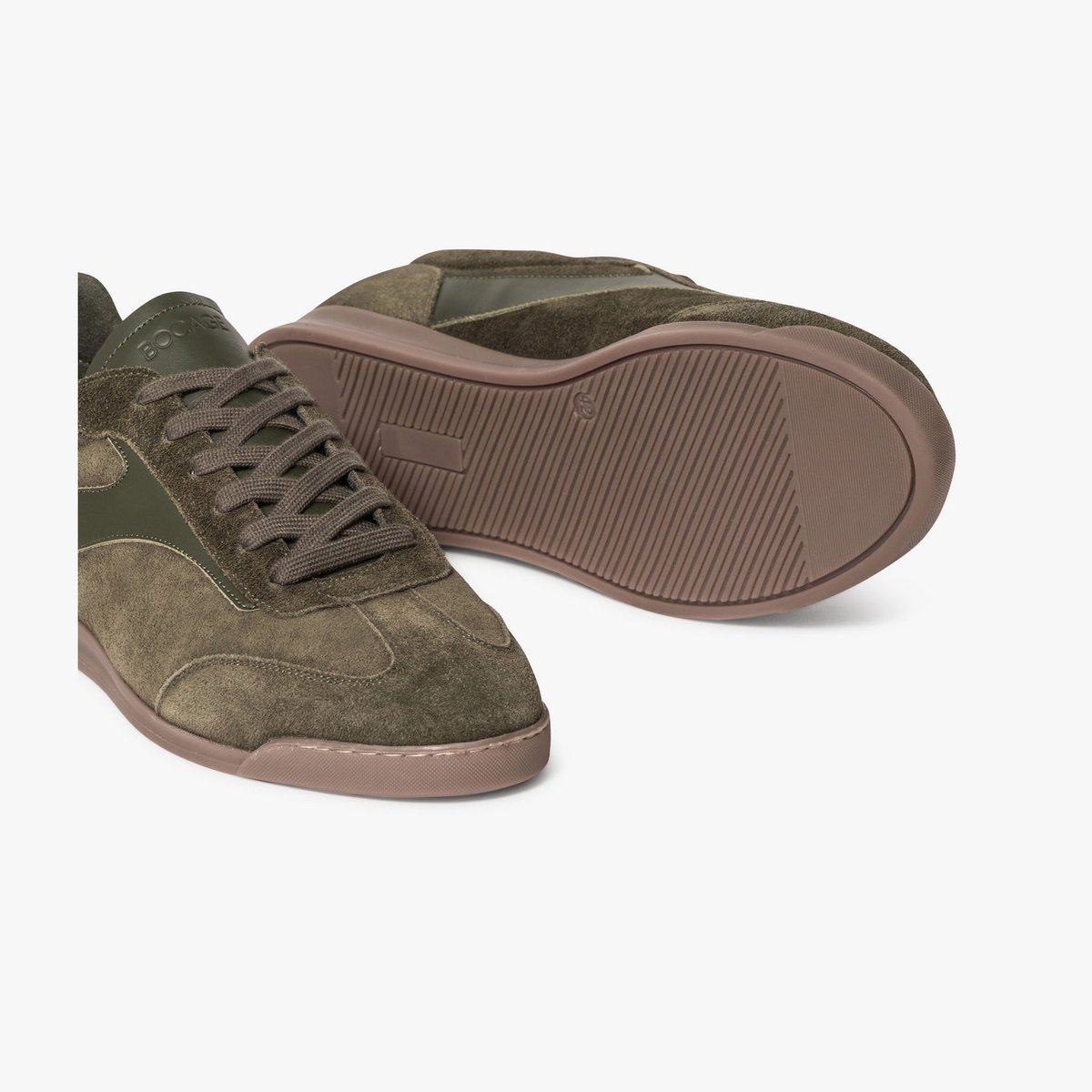 Basket en cuir TILIO vert kaki, BOCAGE