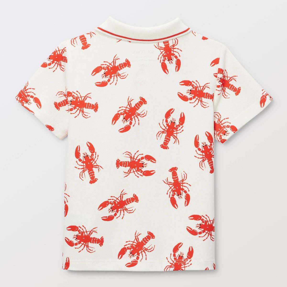 Polo manches courtes imprimé en piqué de coton BIO GOTS ecru, BOUT'CHOU