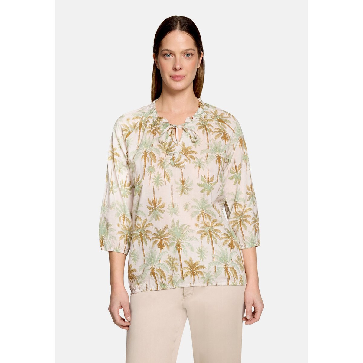 Blouse casual à fronce nature/green, CARTOON