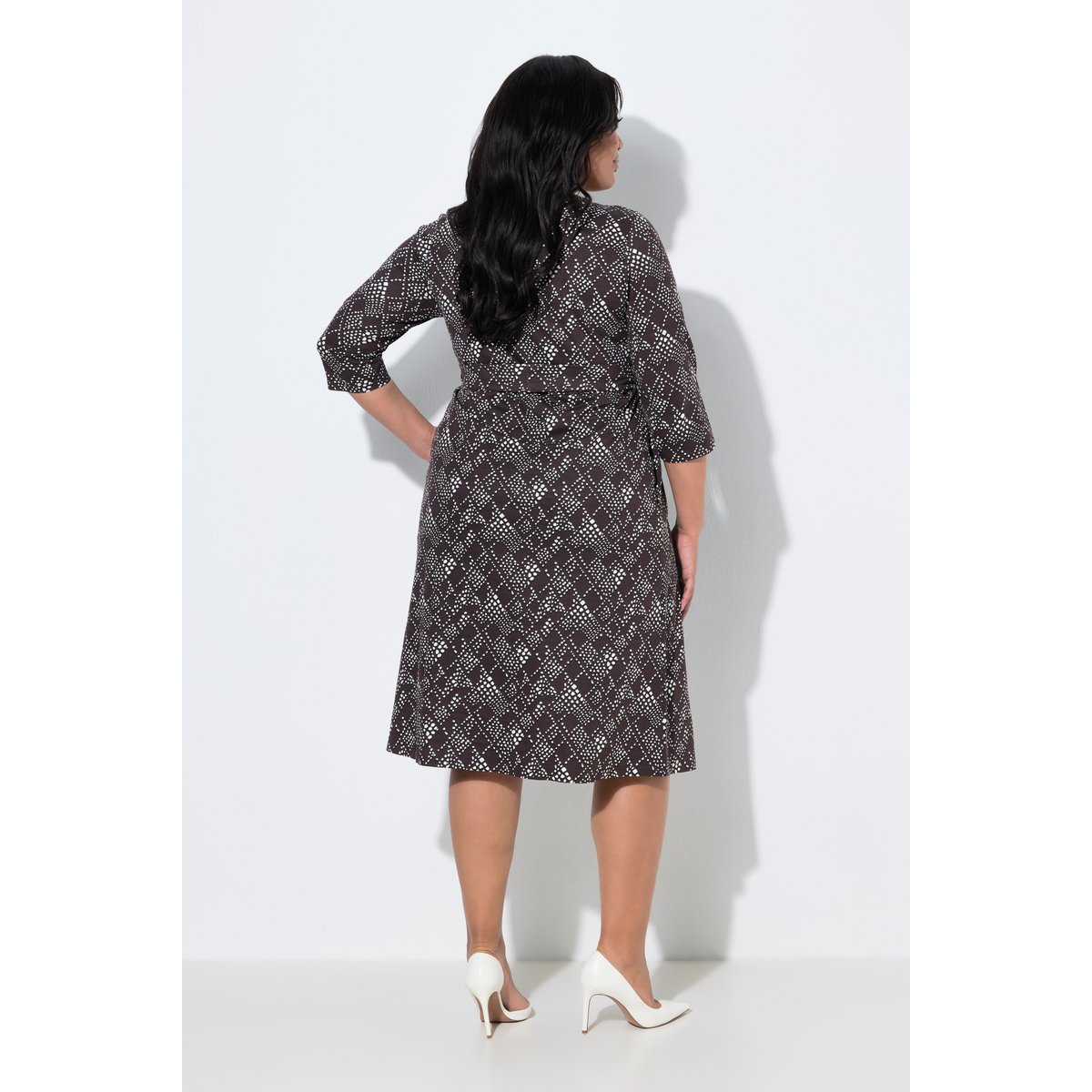 Robe portefeuille en jersey acajou, ULLA POPKEN