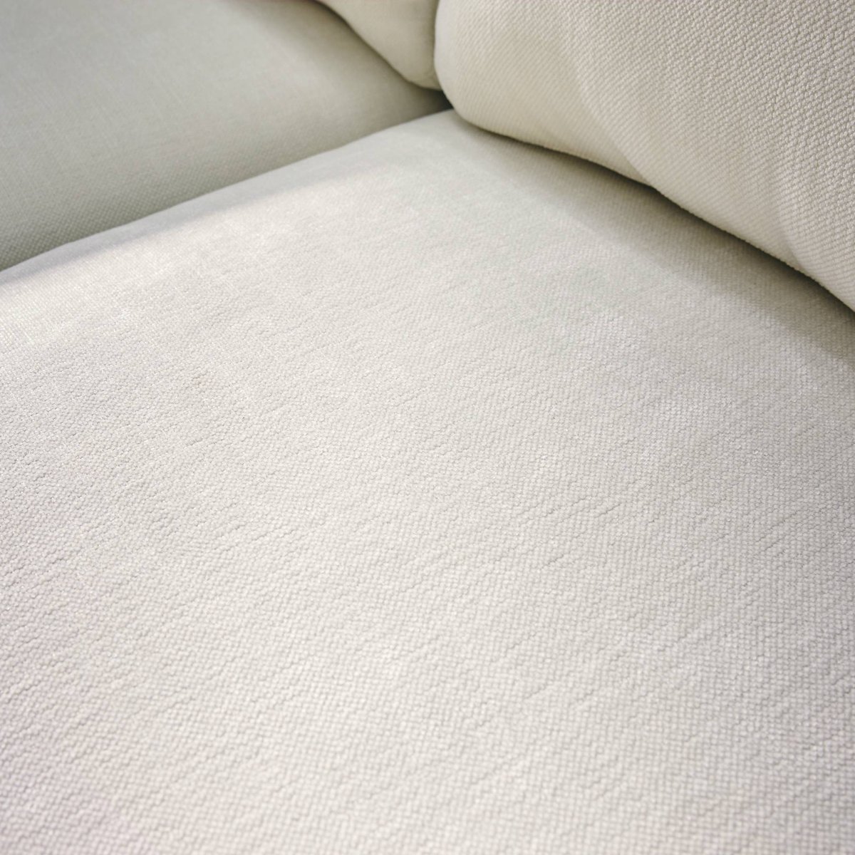 Canapé 2 places déhoussable tissu NEO blanc, SWEEEK
