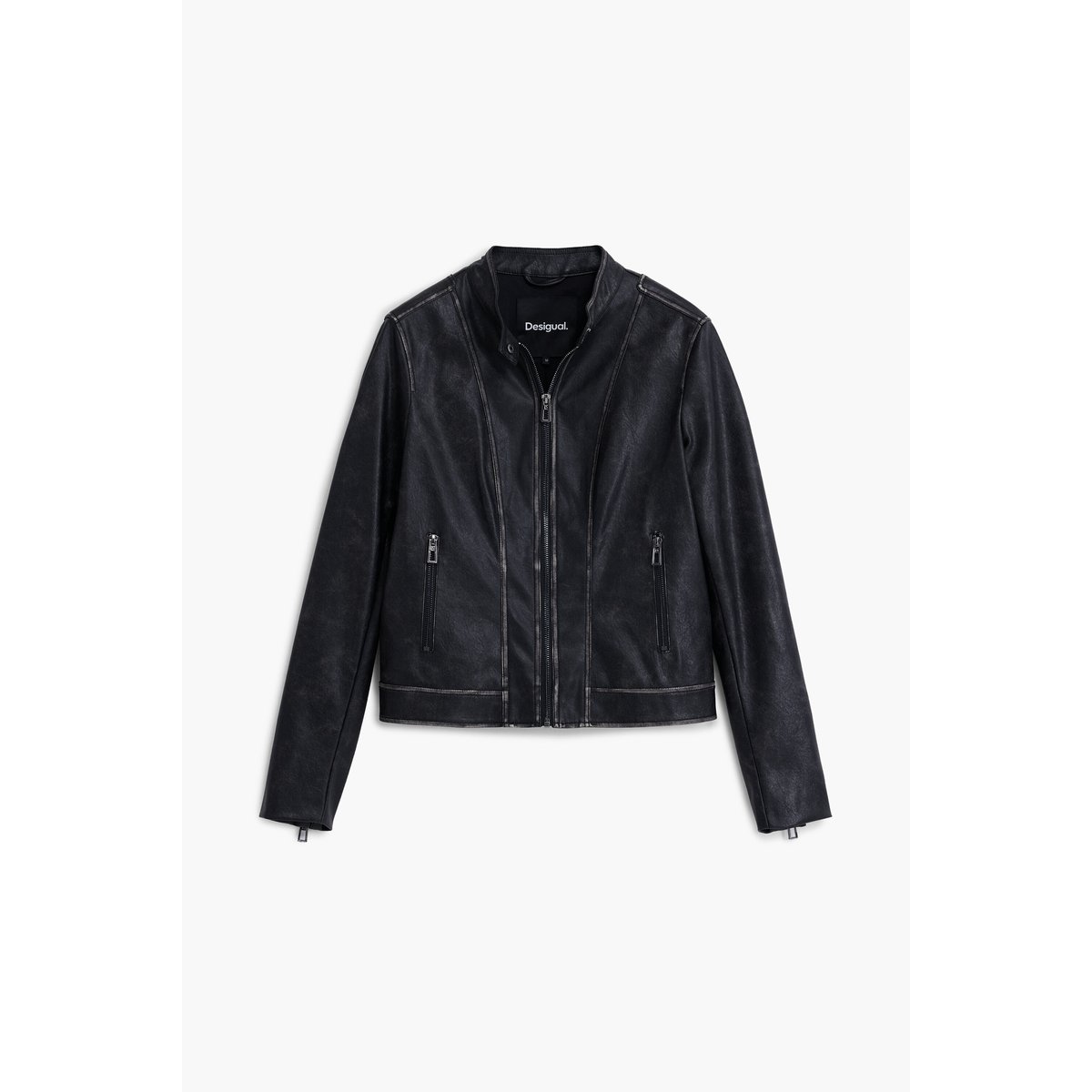 Veste effet cuir usé noir, DESIGUAL