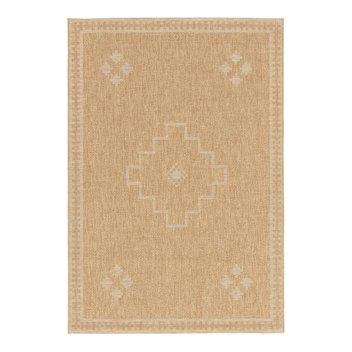 Tapis design aspect jute intérieur extérieur ARID beige sable, AFK LIVING