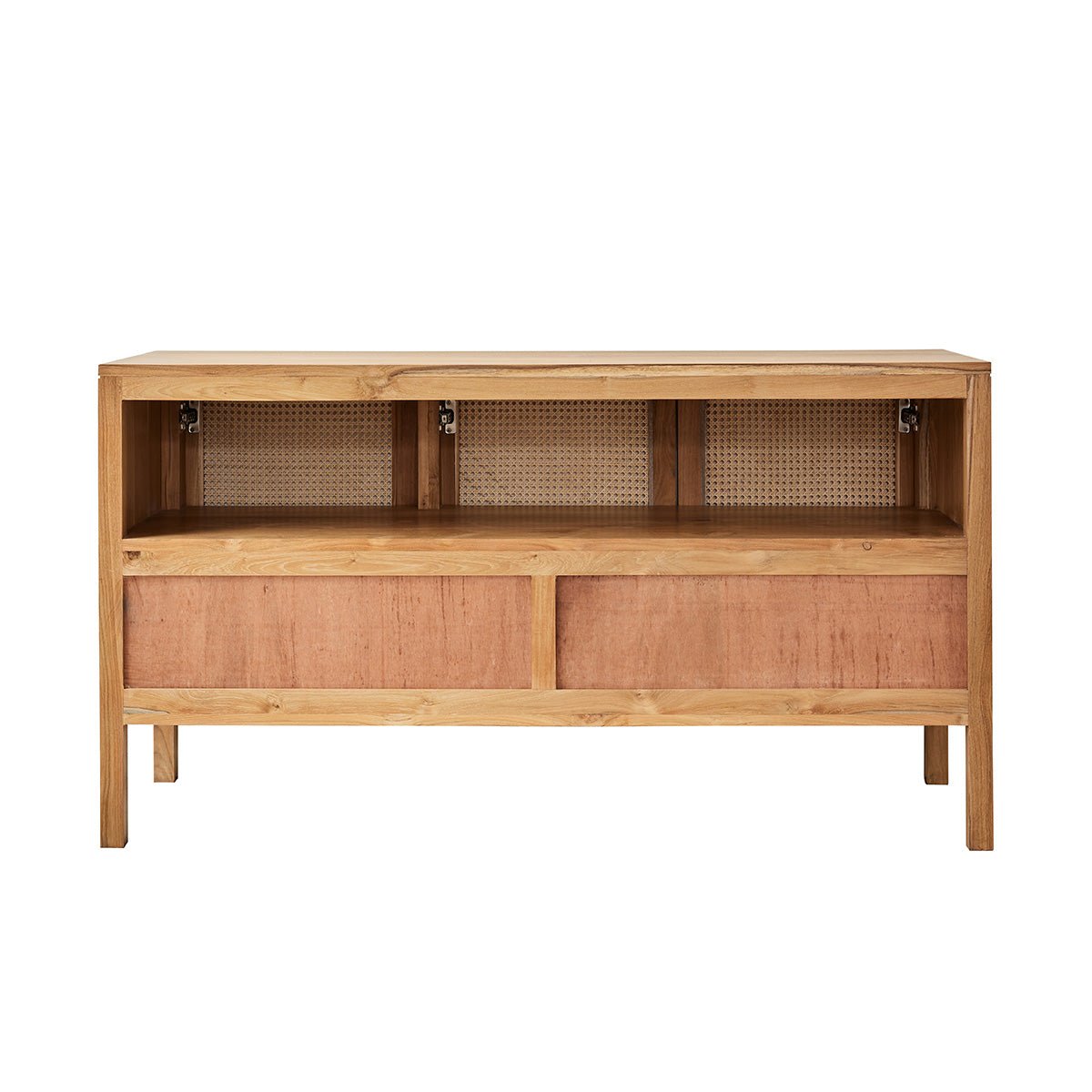 Meuble sous vasque en teck massif et cannage 145 cm ELIOTT naturel, BERAH GETAH