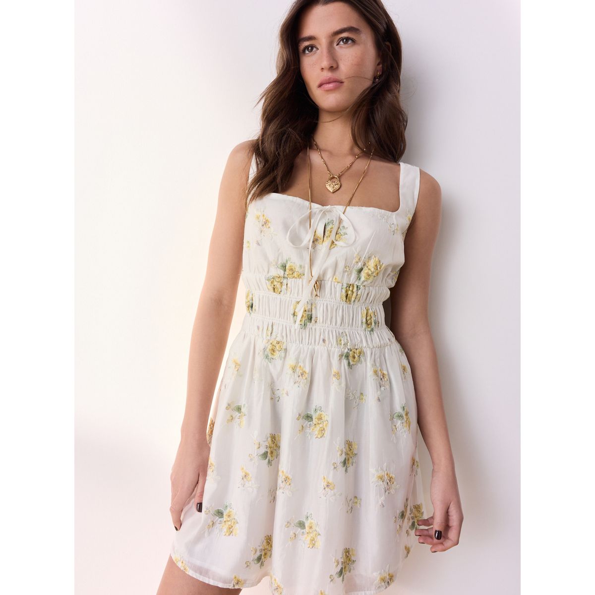 Robe courte à fleurs tabitha simmons x next motif floral brodé blanc, NEXT