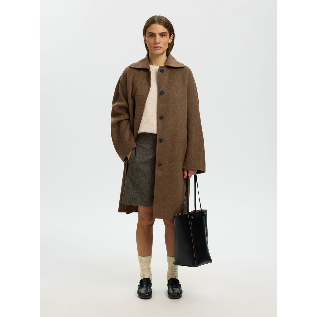 Gilet Tricoté gris - birch1, SELECTED