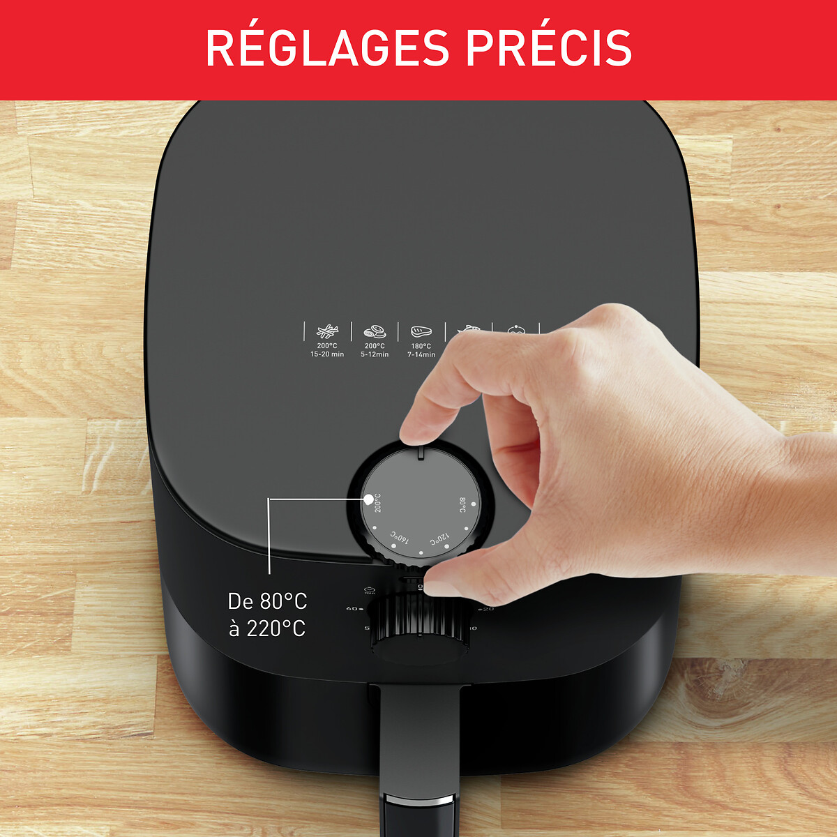 Friteuse sans huile Easy Fry essential EZ130810 noir, MOULINEX
