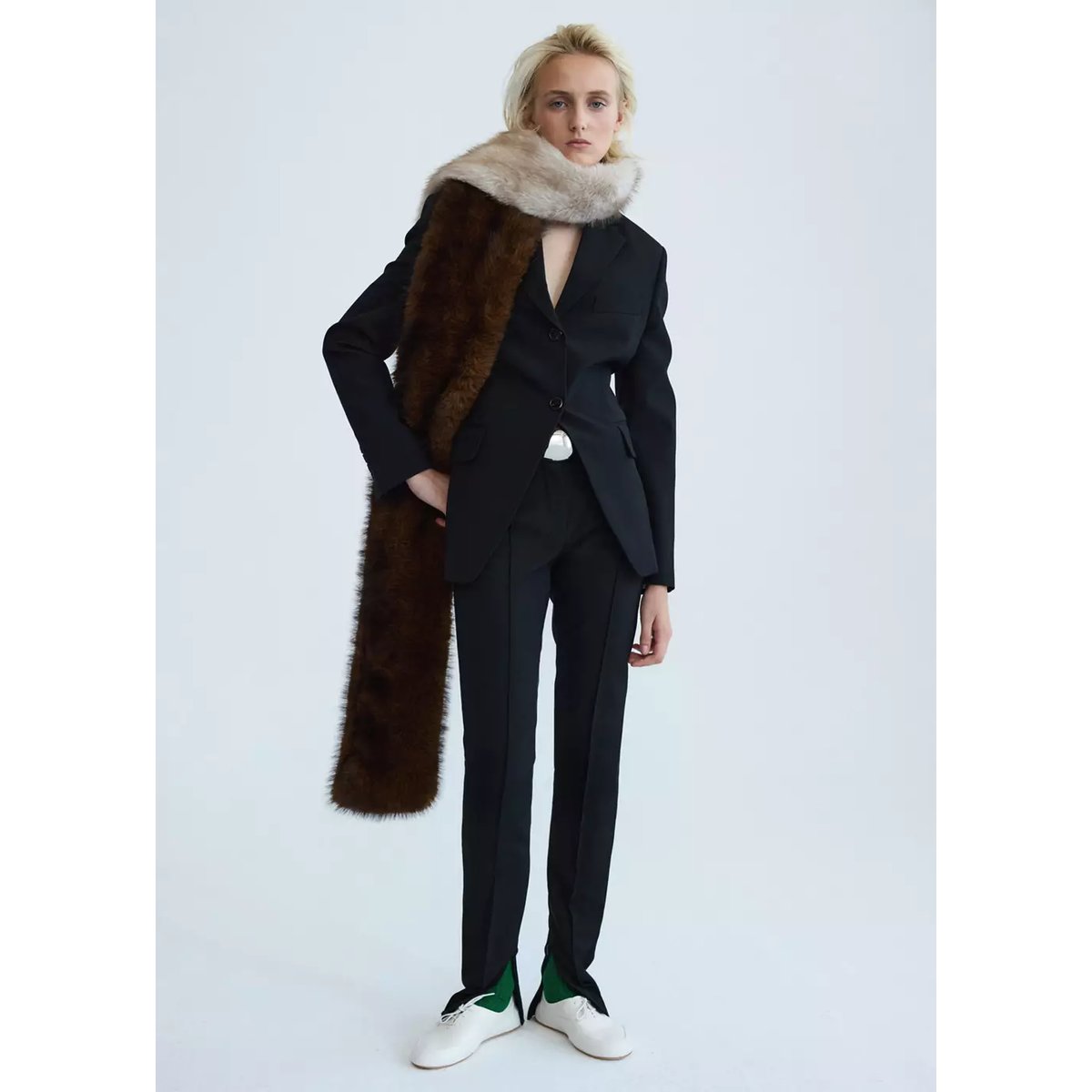 Veste cintrée laine noir, MANGO