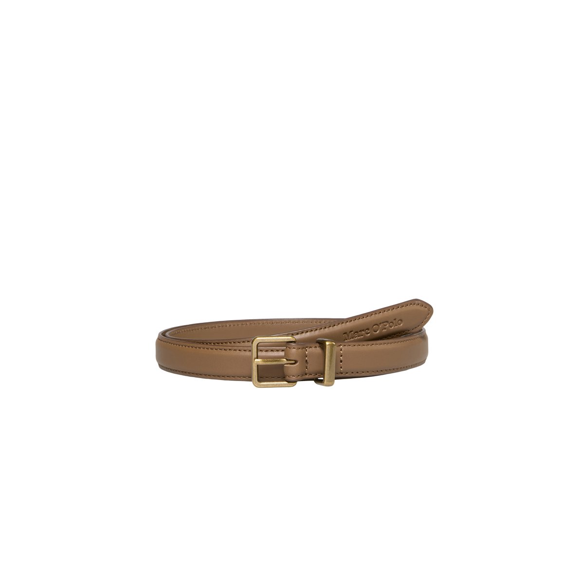 Ceinture avec boucle solide en laiton marron, MARC O'POLO