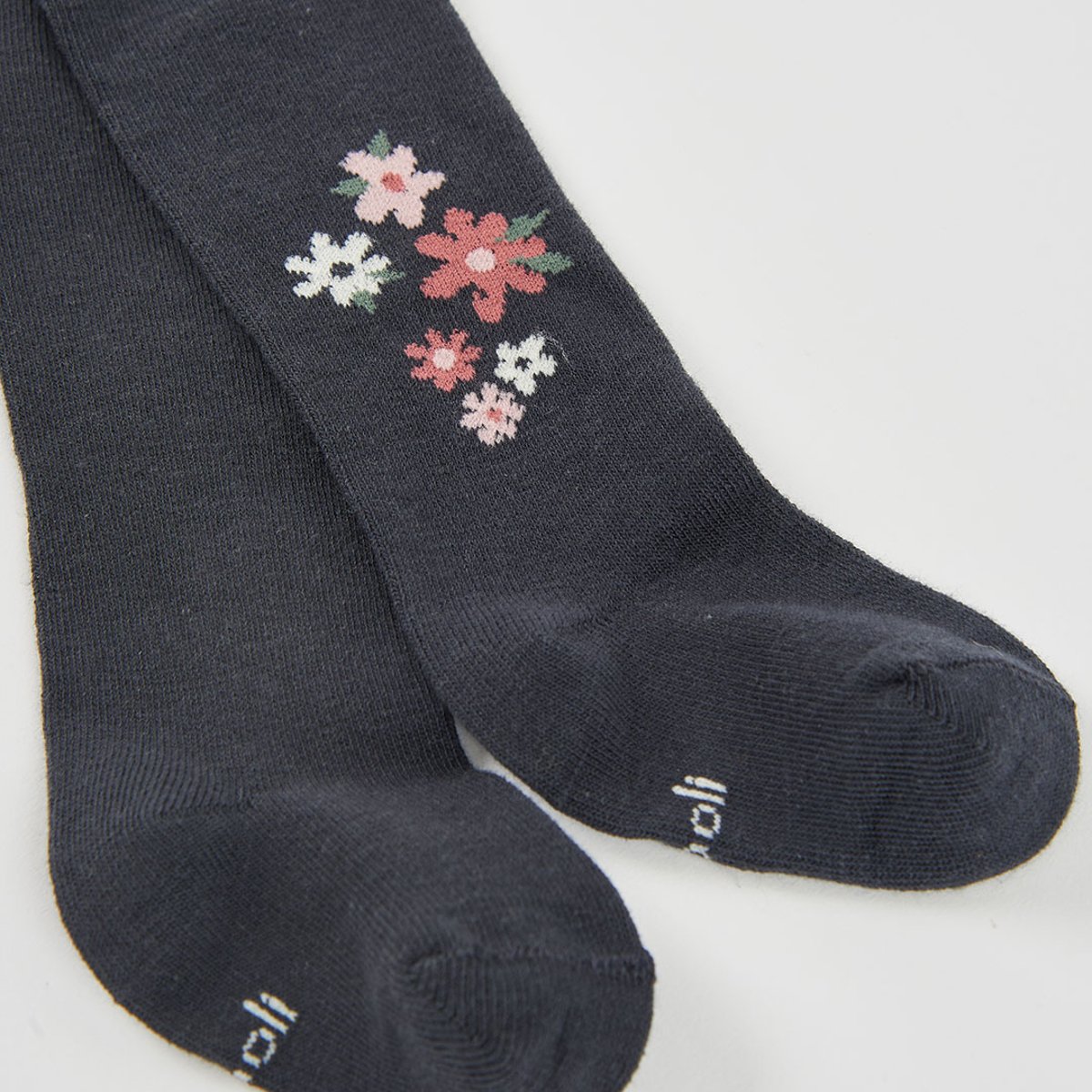 Collant imprimé de fleurs gris, BOBOLI