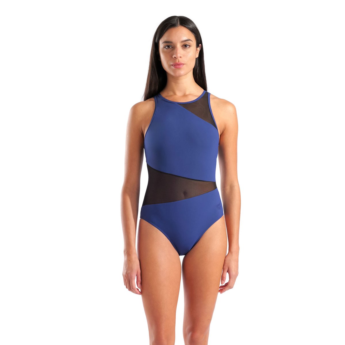 Maillot de bain arena Feel Mesh Angle Vent Back pour femmes navy, ARENA