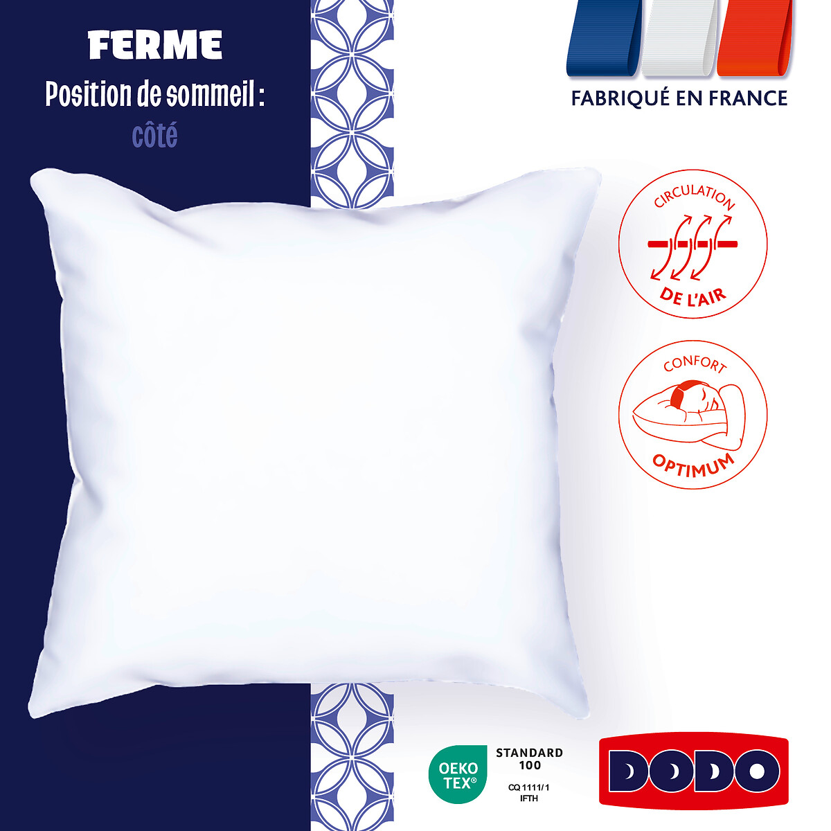 Oreiller FERME - Doux blanc, DODO