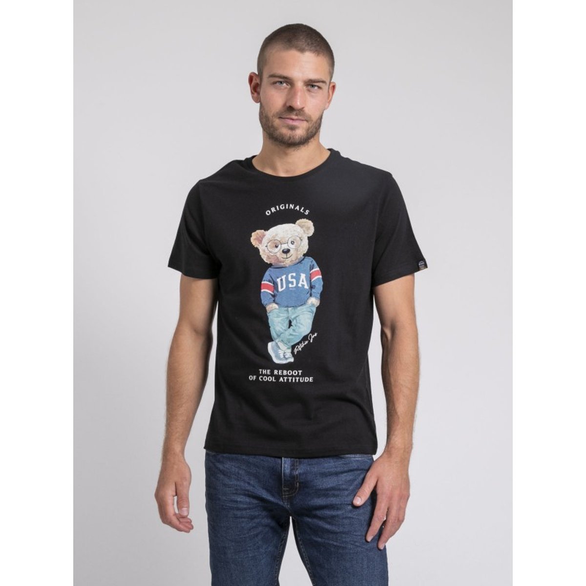 T-shirt Col Rond Pur Coton Joulio noir, RITCHIE