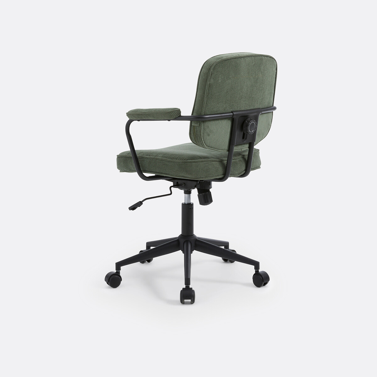 Poltrona da ufficio vintage Felipe verde kaki, LA REDOUTE INTERIEURS