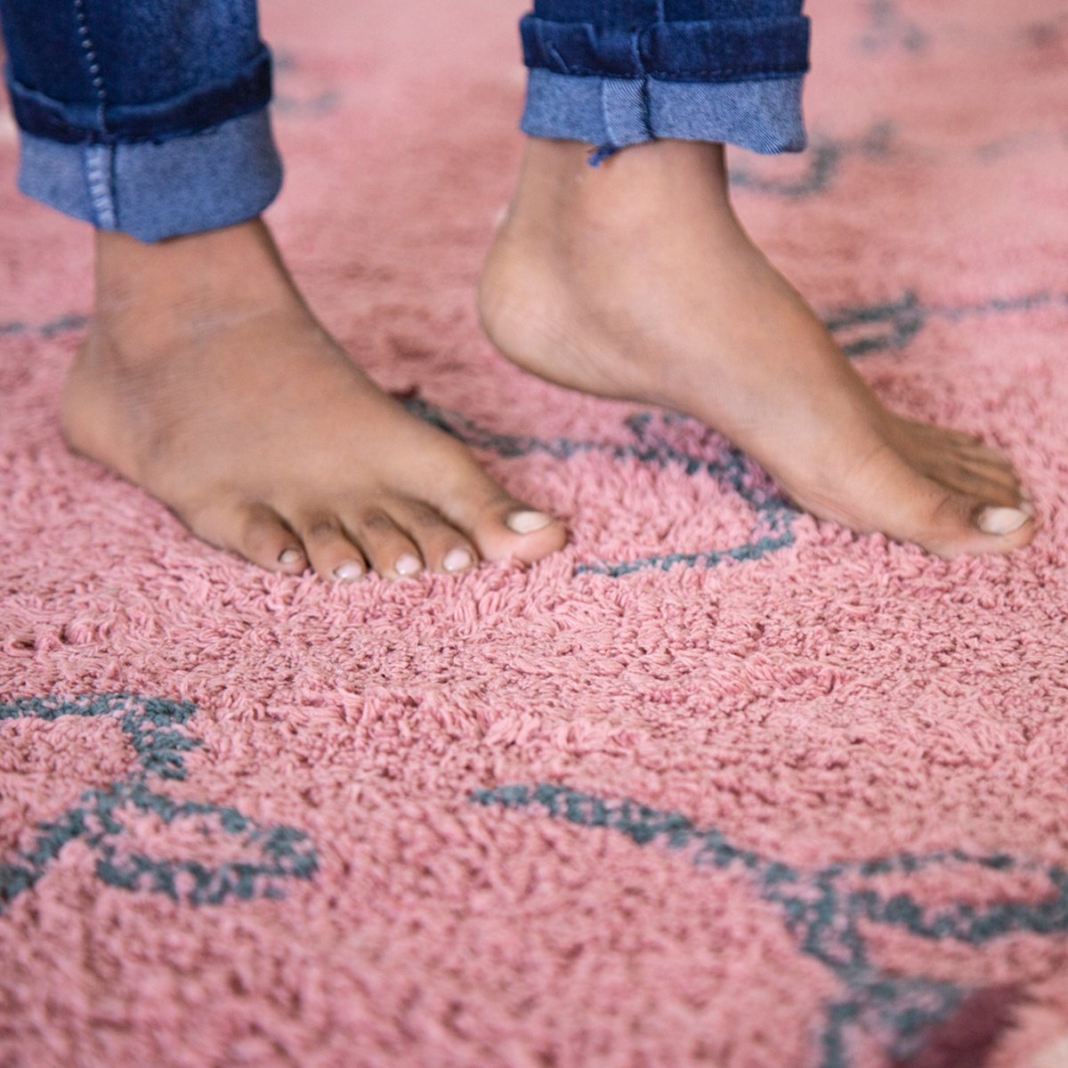 Tapis Rectangulaire en coton Jardin ENGLISH GARDENS rose, LORENA CANALS