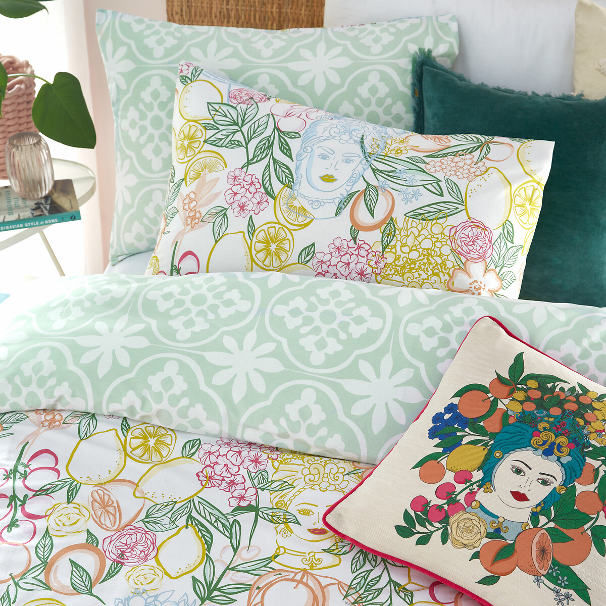 Taormina Duvet Cover and Pillowcase set multi-coloured, FURN.