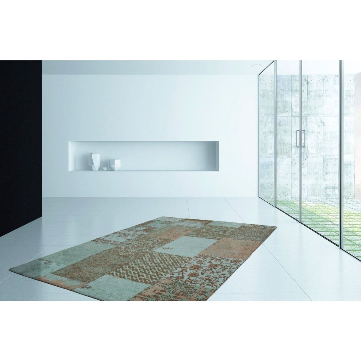 Tapis en coton fait main, SYMPHONY bleu, ARTE ESPINA