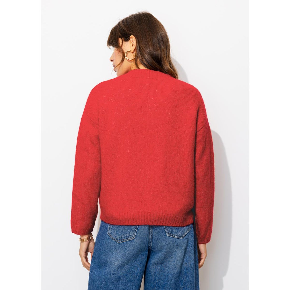 Cardigan col rond rouge, PROMOD