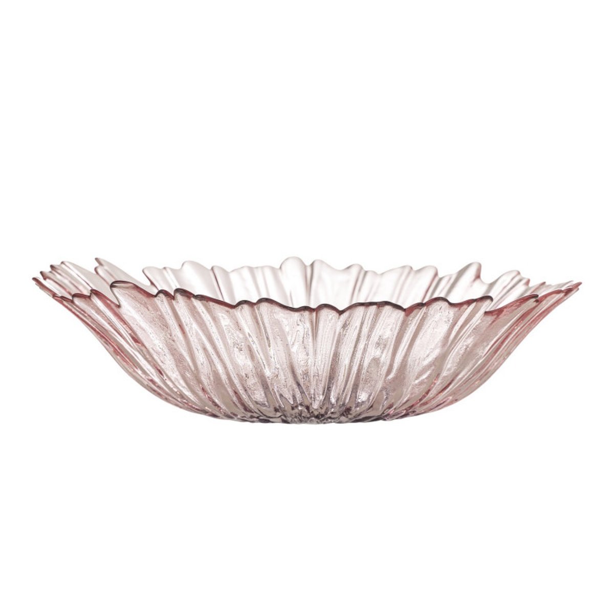 Corbeille à fruits verre design fleur  MARIKO rose poudré, BLOOMINGVILLE