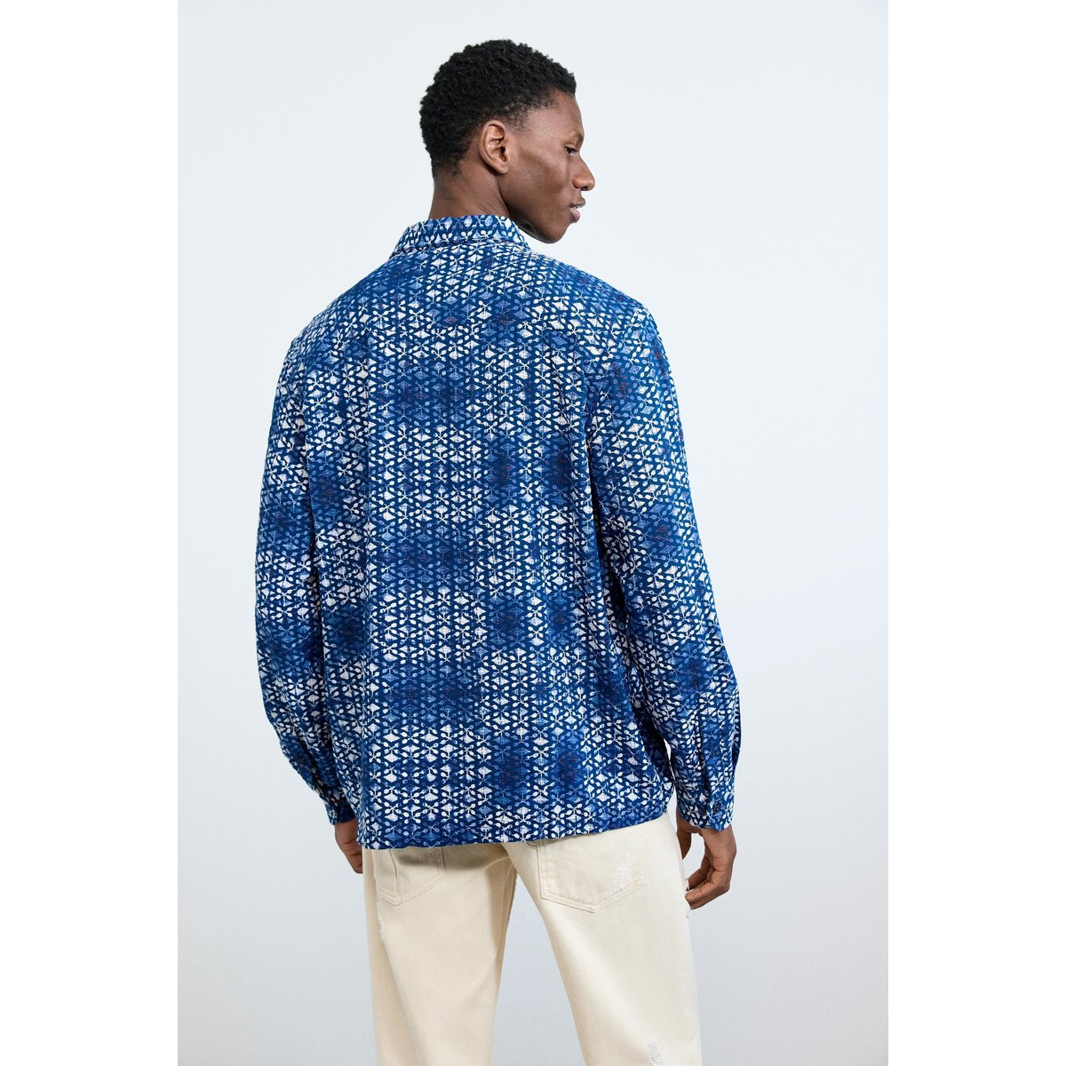 Chemise à imprimé géométrique bleu, DESIGUAL