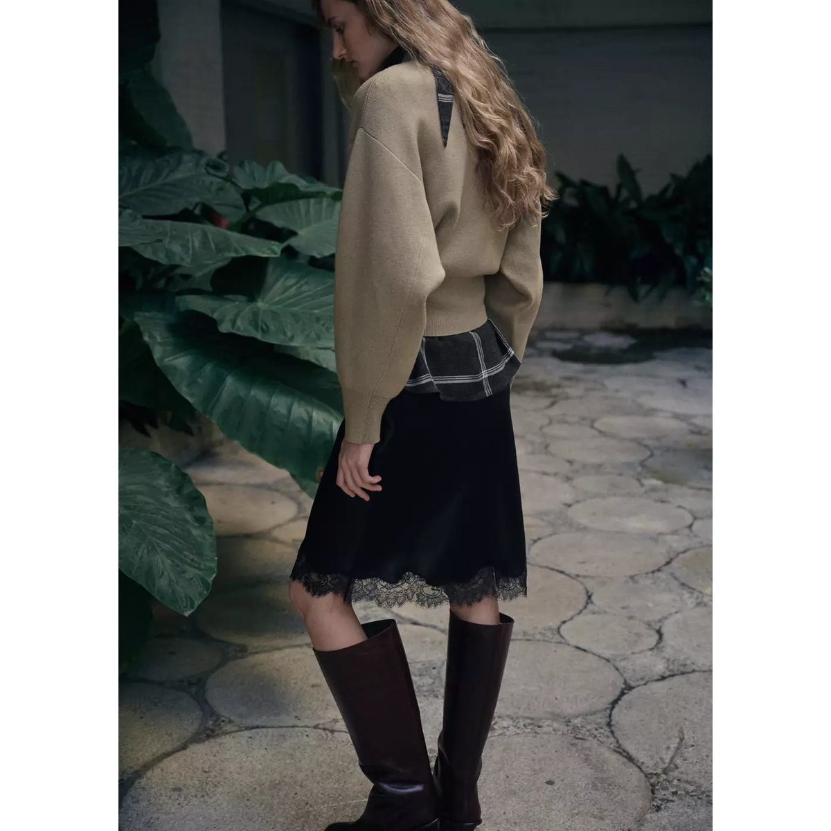 Pull-over oversize col montant gris clair/pastel, MANGO