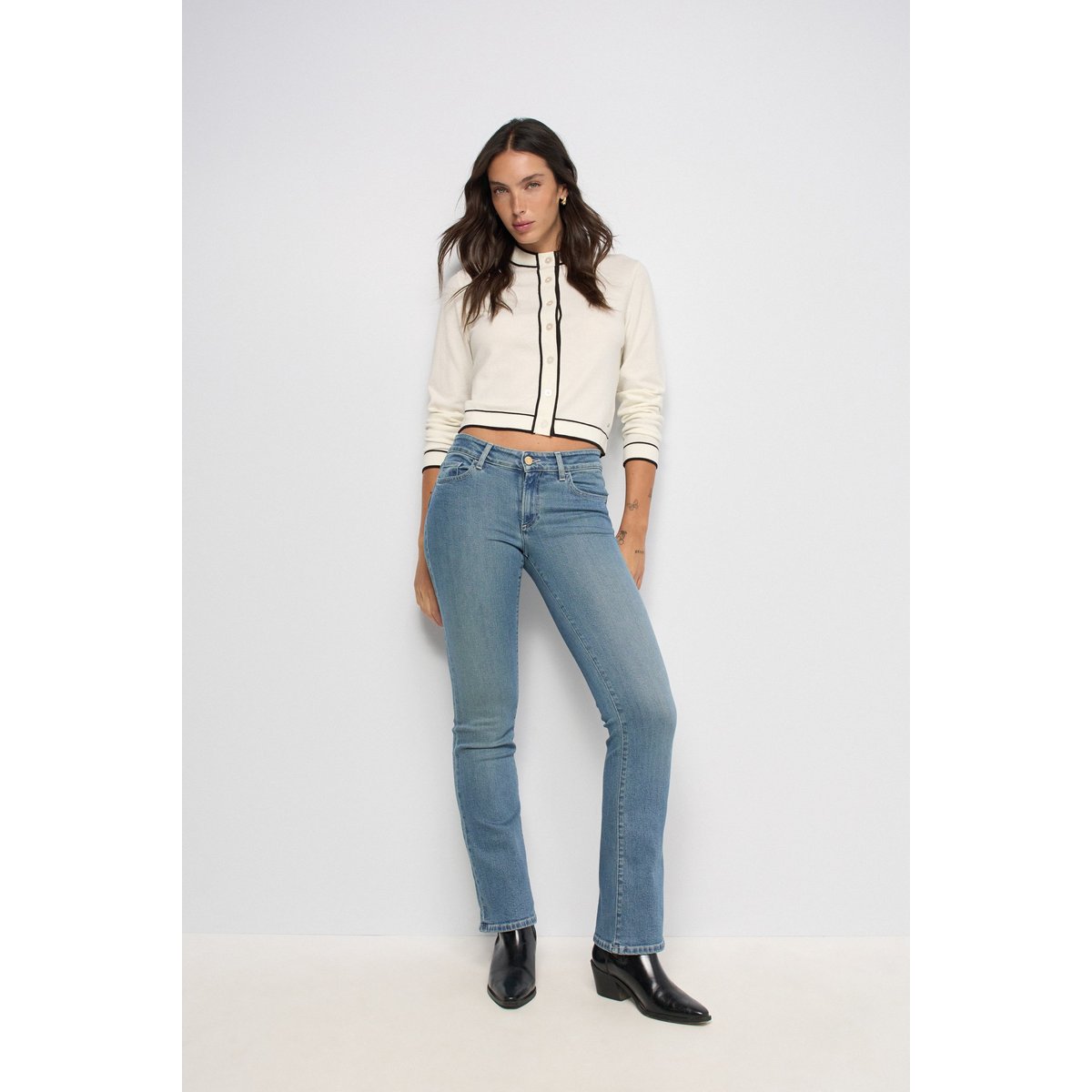 JEAN WONDER PUSH UP BOOTCUT bleu vintage, SALSA JEANS