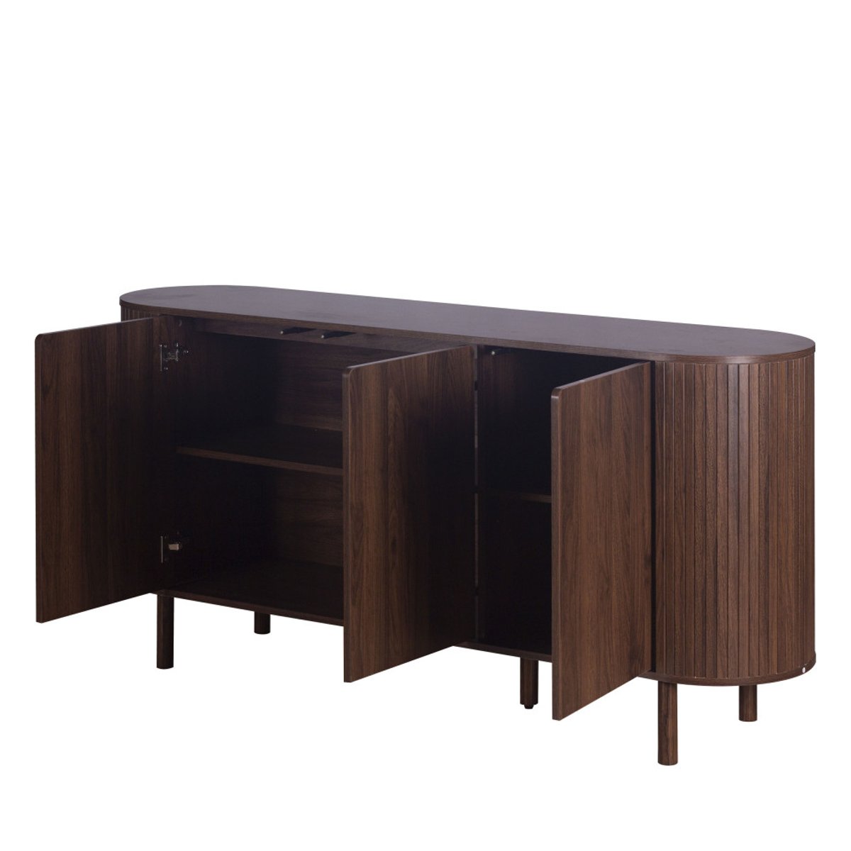 Buffet 3 portes en bois L 160 cm- ALMA bois foncé, DRAWER