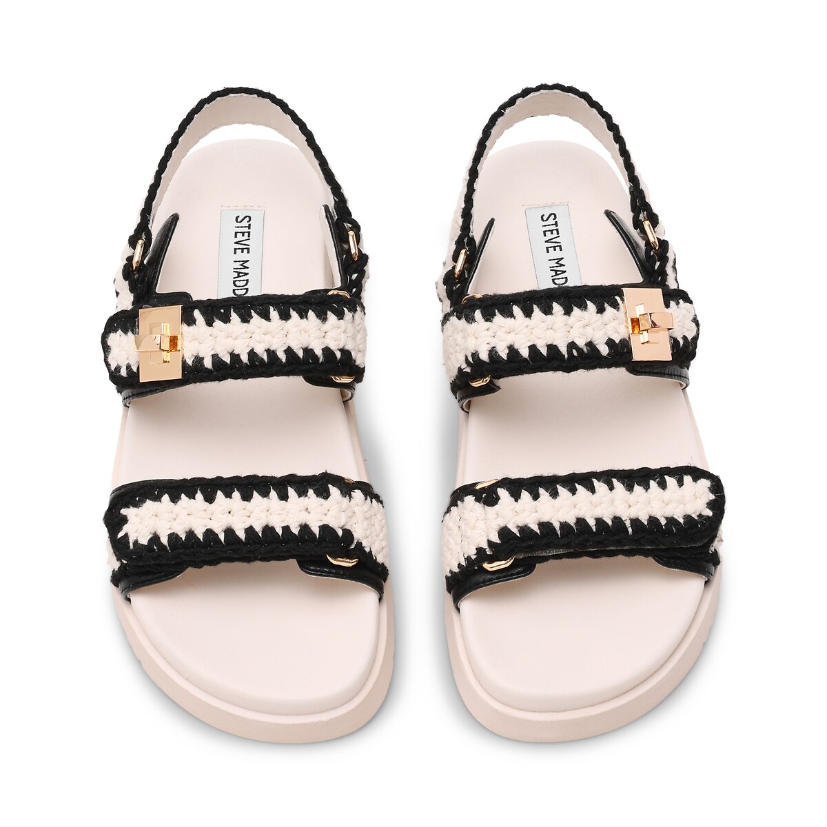 Sandali bassi Mona bianco/nero, STEVE MADDEN