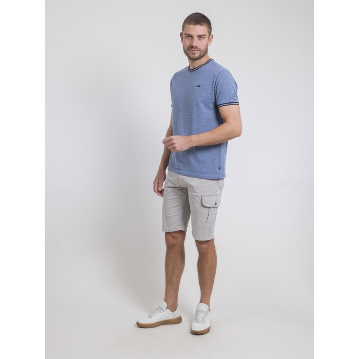 T-shirt Col Rond Pur Coton Nilosun bleu, RITCHIE