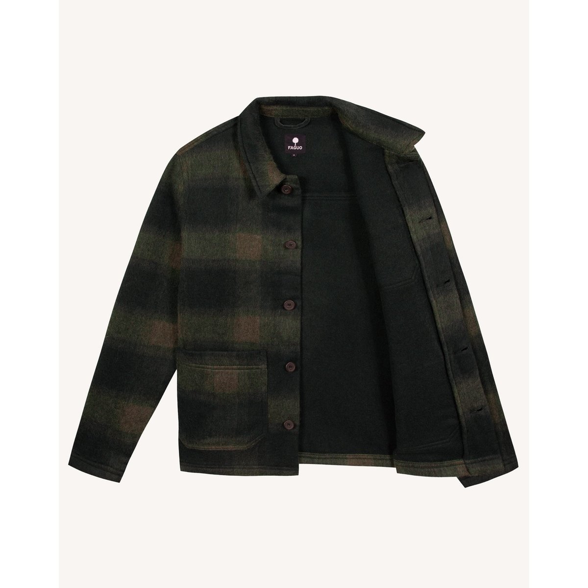 Veste laine LORGE vert, FAGUO
