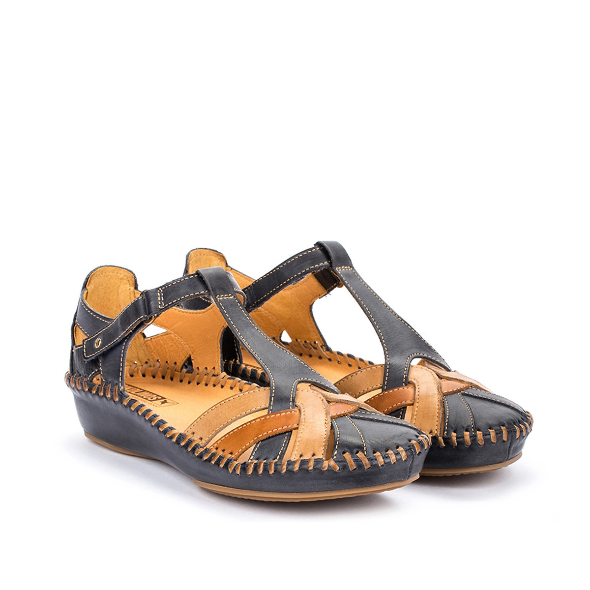 Sandales cuir P. Vallarta bleu, PIKOLINOS