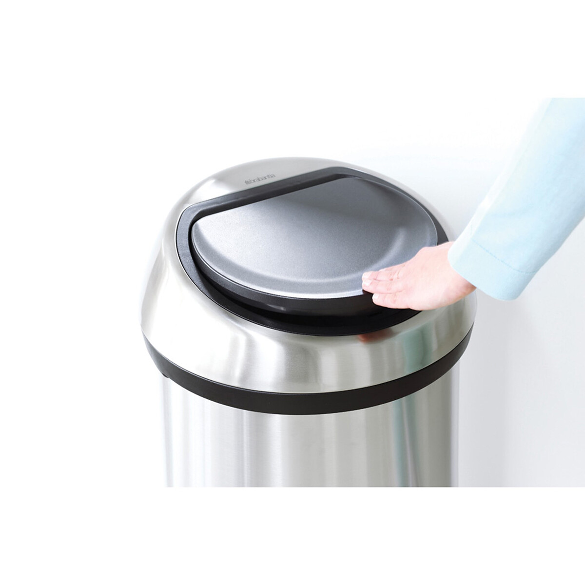 Poubelle de cuisine Touch Bin 60L silver, BRABANTIA
