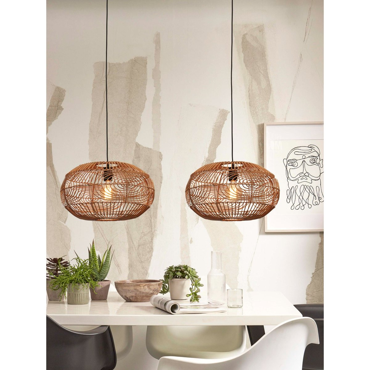 Lampe Suspendue Rotin MADEIRA rotin, GOOD & MOJO