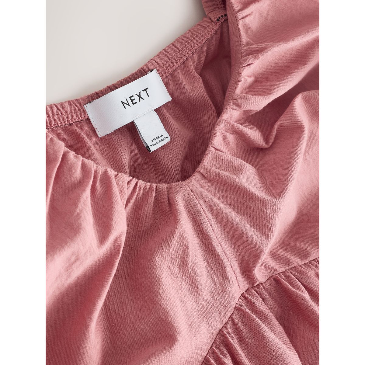 Robe midi en jersey à col v rose, NEXT