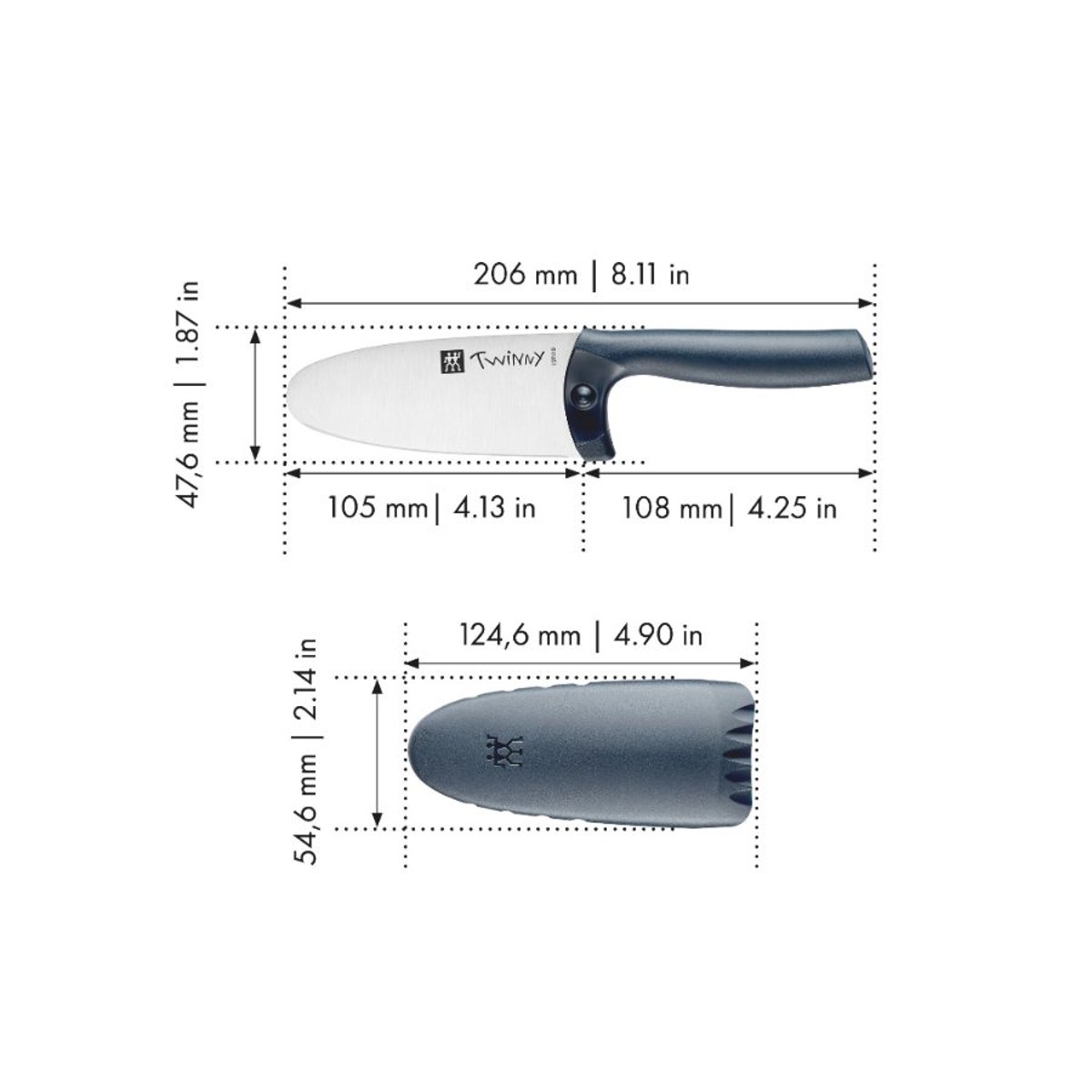 ZWILLING TWINNY Couteau de chef 10 cm, bleu bleu, ZWILLING