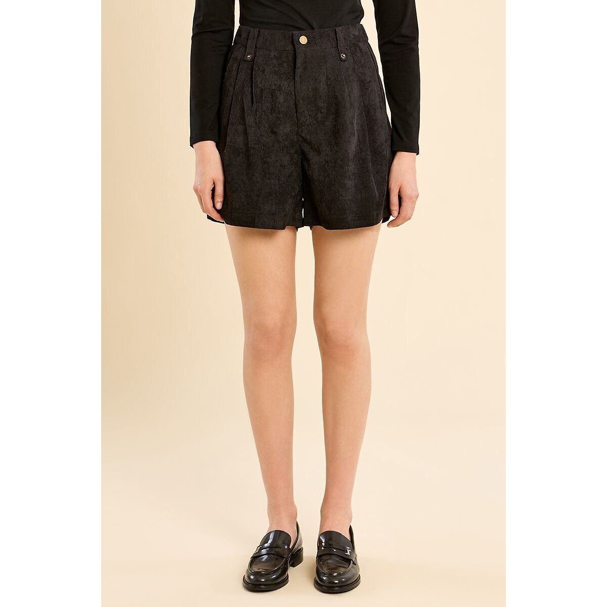 Short en velours noir, MOLLY BRACKEN