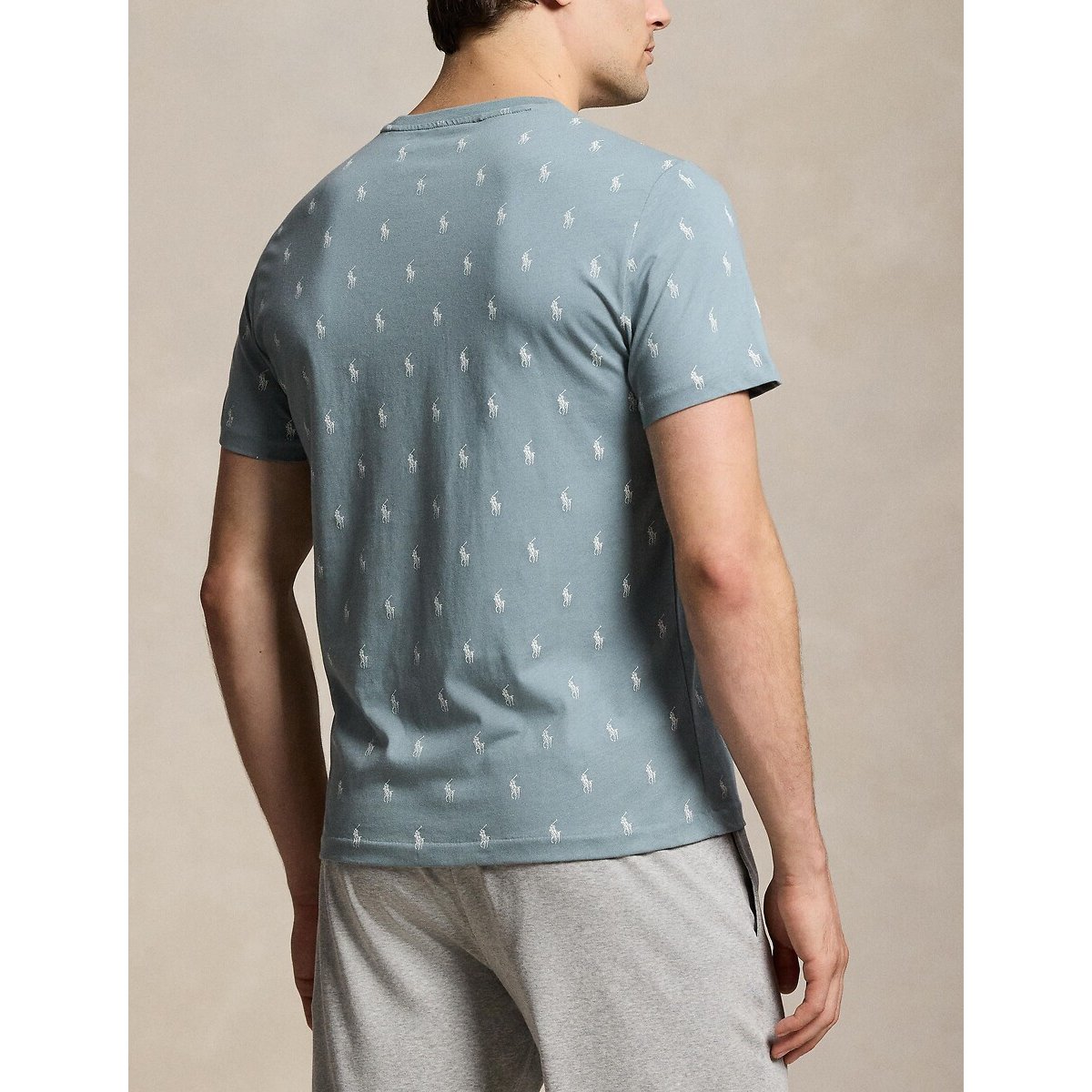 Haut de pyjama manches courtes imprimé gris, POLO RALPH LAUREN