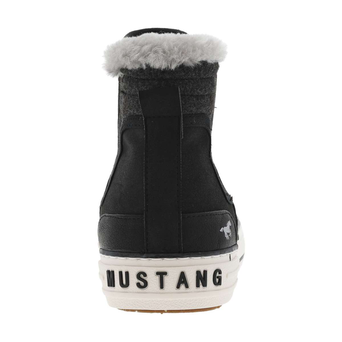Boots talon plat noir, MUSTANG