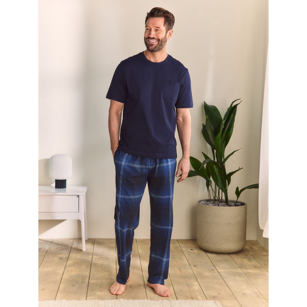 Ensemble pyjama en jersey à manches courtes bleu marine, NEXT