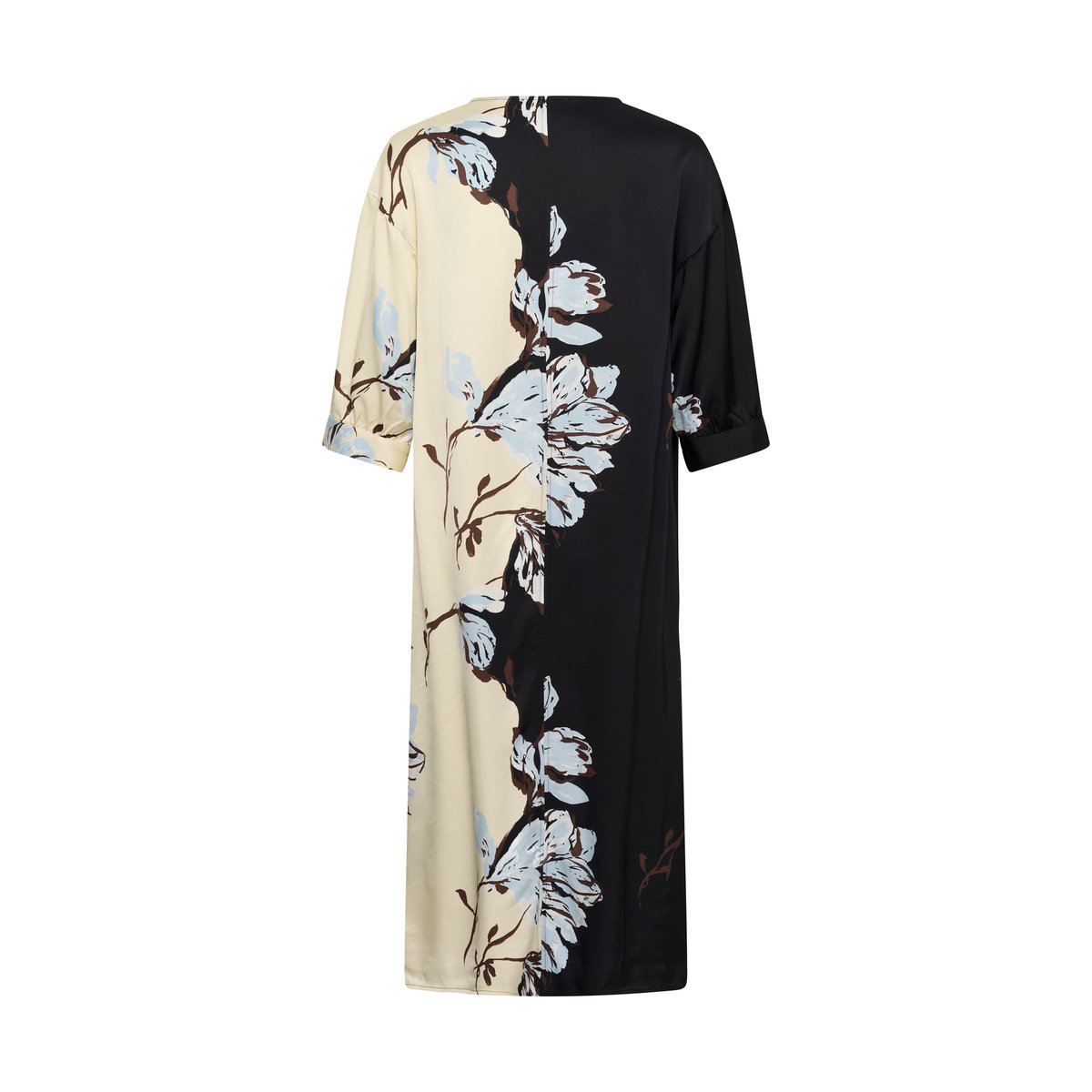 Robe multicolore pistachio and black floral, SOAKED IN LUXURY