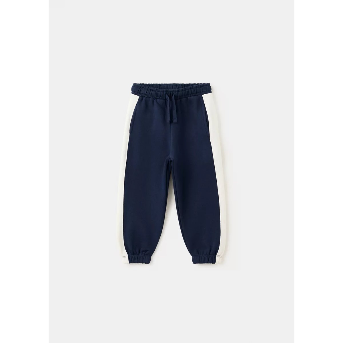 Pantalon jogger bande latérale bleu marine foncé, MANGO BABY
