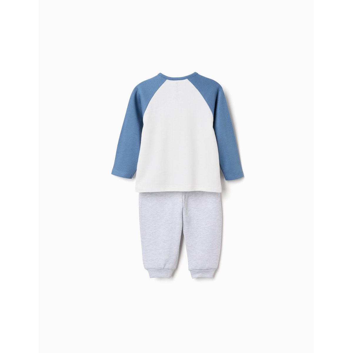 Pyjama en coton à manches longues et imprimé Mickey & Pluto bleu, ZIPPY